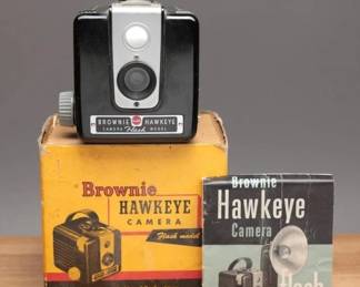 Kodak Brownie Hawkeye Flash Camera with Box