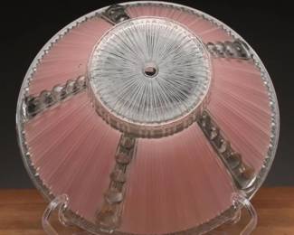 Vintage Art Deco Pink Frosted Glass Shade