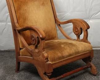 Late 19th Century Oak Butaque Armchair