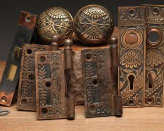 Antique Brass Lock And Key Set, Fully Functional
