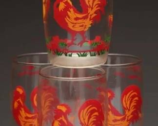 Libbey Red Rooster Juice Glasses (4)