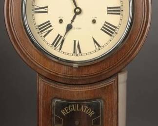 Circa 20th Century Wall Regulator Clock