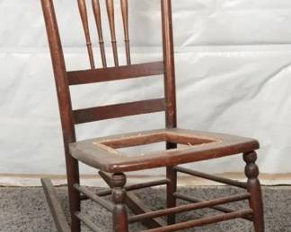 Circa 1890s Wooden Rocking Chair Frame
