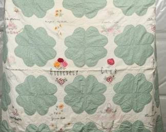 Embroidered Signature Quilt