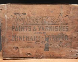 Mintra Paints Wooden Crate, Denver