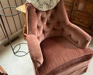This is from our first walk through of the home. A very comfy bedroom side chair.