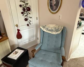 This is from our first walk through of the home. Here is another great little upholstered side chair.