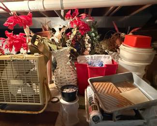 This is from our first walk through of the home. This is one of two attic spaces that are stuffed with holiday and collectibles! Can’t WAIT to get in there and start digging!