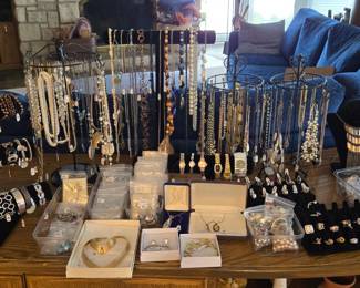 This sale has an absolutely beautiful collection of jewelry! Huge collection of vintage costume to contemporary Sterling! Something for everyone!
