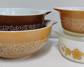 Woodland and Butterly Gold Pyrex