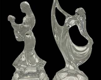 Art Deco style glass figurines