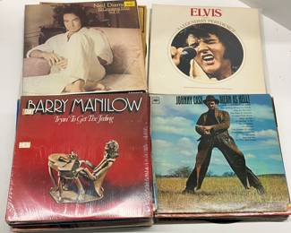 several lots of record albums