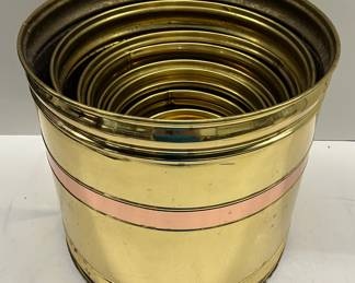 Set of 6 Brass Nesting Planters