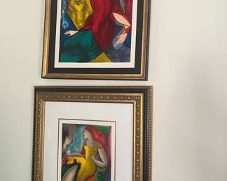 Two Serigraphs by Linda Le Kinff