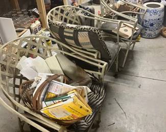 Three of Four Rattan Chairs