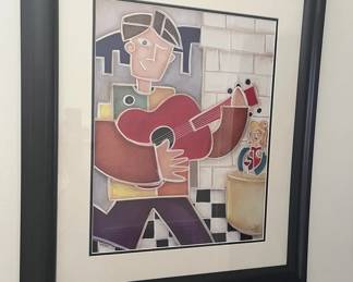 Serigraph Titled Red Jazz