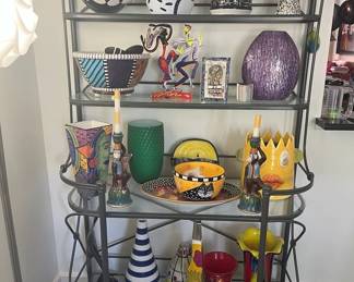 Baker's Rack with Colorful Decor
