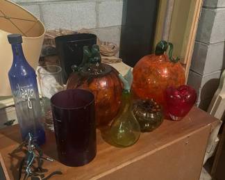 Art Glass Items on Dresser