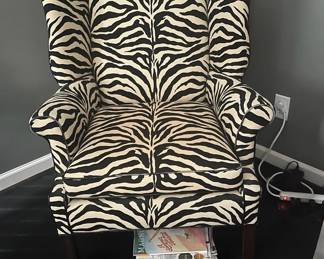 Armchair with Zebra Fabric