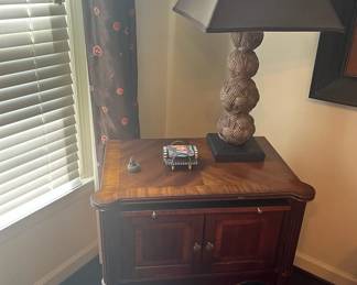 Inlaid Lamp/End Table