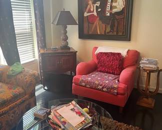 Lamp Table, Armchair and Print