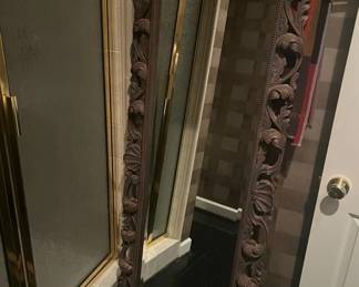 Heavily Carved Antique Mirror
