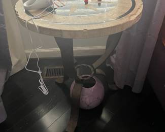 End Table with Stone Top