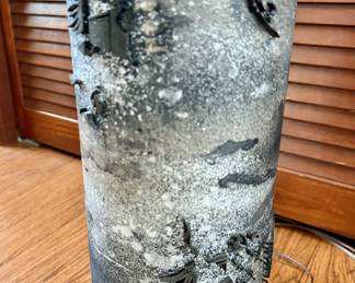 Vintage 3D decor lamp, made out of vintage wallpaper.