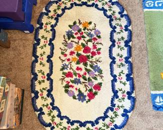 Vintage latch hook rug