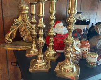 Brass candle holders