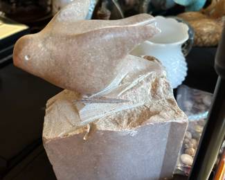 Carved stone/marble bird