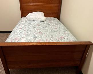 Lovely Antique High Headboard Bed & Mattress Location is in Guest House Pillows & Bedding Available in the House