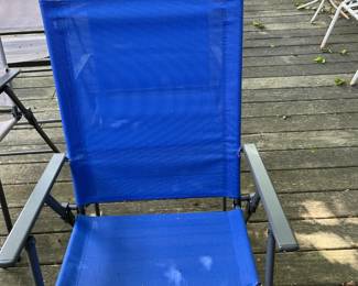 Blue Patio Folding Chairs (Location Outside Patio)