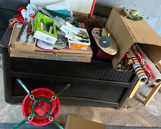 Christmas Candles, Candle Holders, Wrapping Paper, Holiday Bags, Christmas Tree Stand Location Enclosed Patio