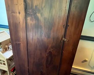 Antique Deep 6 Shelf Cupboard (closed)