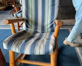 1 of Many Adirondack Rockers & Chairs & FootStool Found Outside on the Enclosed Porch