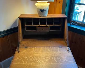 Drop Front Desk (OPEN) & Crockery Light in Living Room