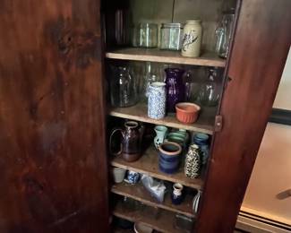 Antique Deep 6 Shelf Cupboard (open)