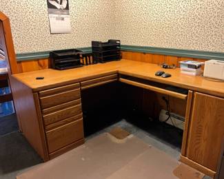Beautiful Corner Desk w/Photo Printer & Supplies (Upstairs Office in House)
