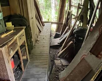 Walkway to Outside Behind Garage Location Garage