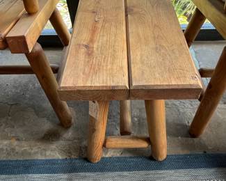 Rustic Wood Small Table to Compliment the Chairs & Rocker (Location Inside Patio)