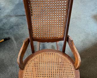 Antique Victorian, Cane Seat & Back Rocker Excellent Condition