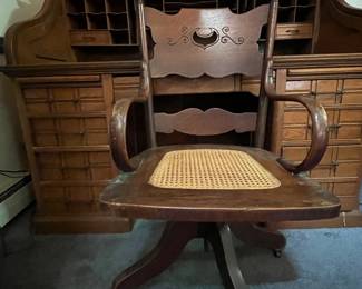 Antique Rolling/Tilting Banker/Attorney Chair