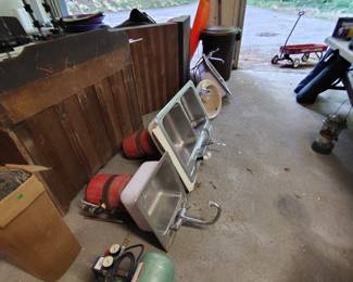 Sinks W/ Handles, Dry Sink in Background, Tents, etc...