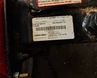 Troy Bilt Weed Wacker Location in the Garage