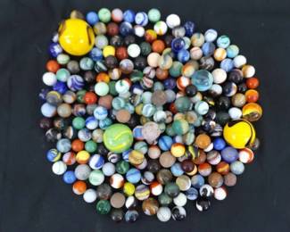 Large Lot of Antique and Vintage Marbles
