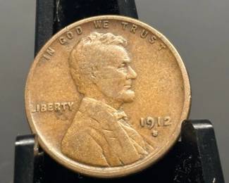 1912-S Lincoln Cent in VG Condition