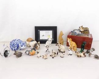 Large Lot of Vintage etc. Cat Figurines