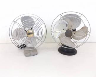 2 Vintage WORKING Electric Desktop Fans