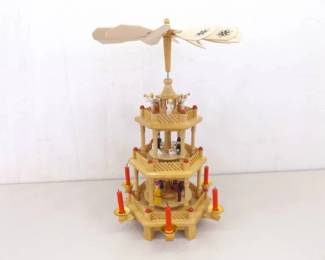 COMPLETE Vintage German Christmas Carousel Windmill